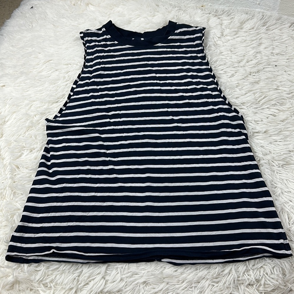 Lululemon All Yours Tank Top Yachtie Stripe Graphite Grey White